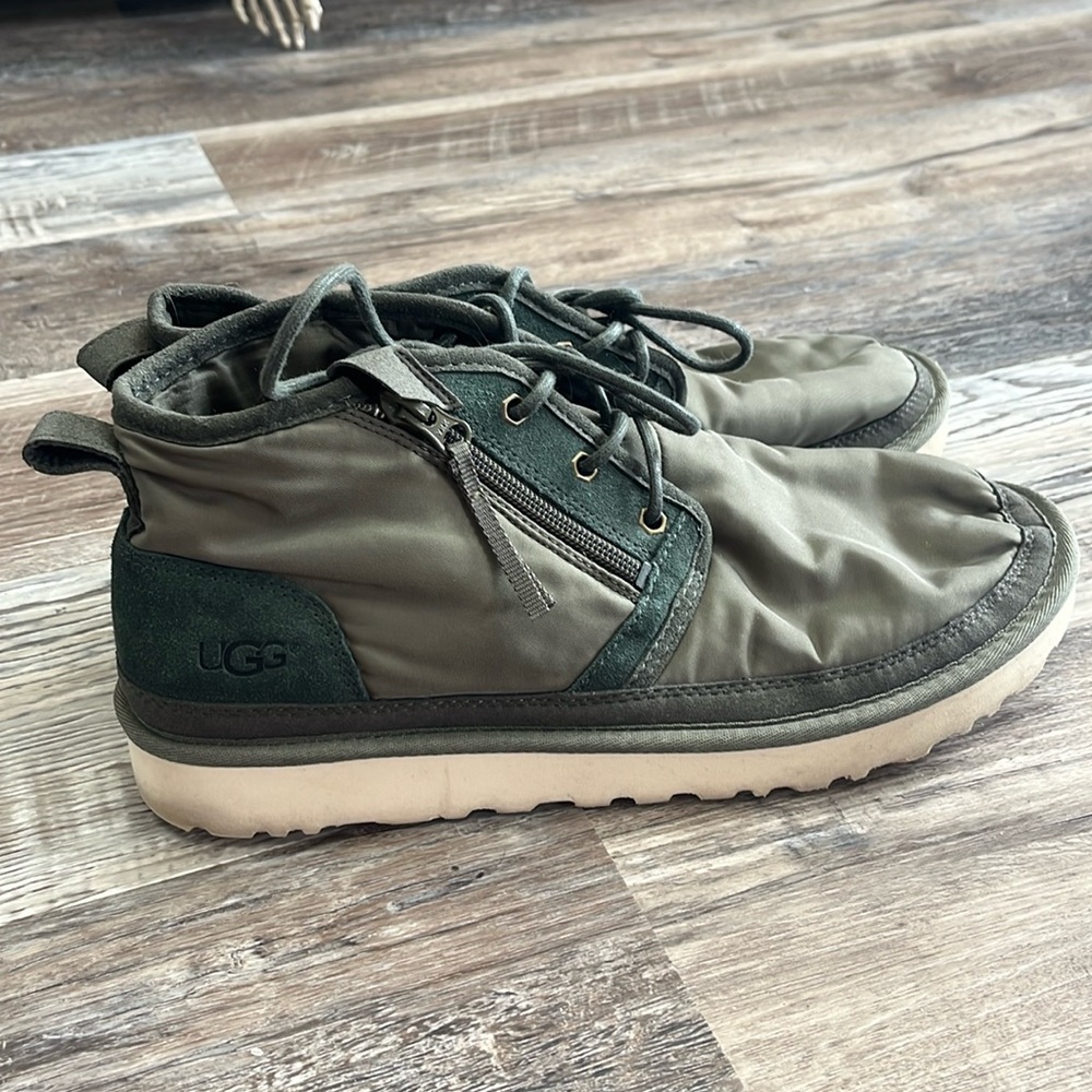 UGG Olive Green and Cream Men's Ankle Sneakers